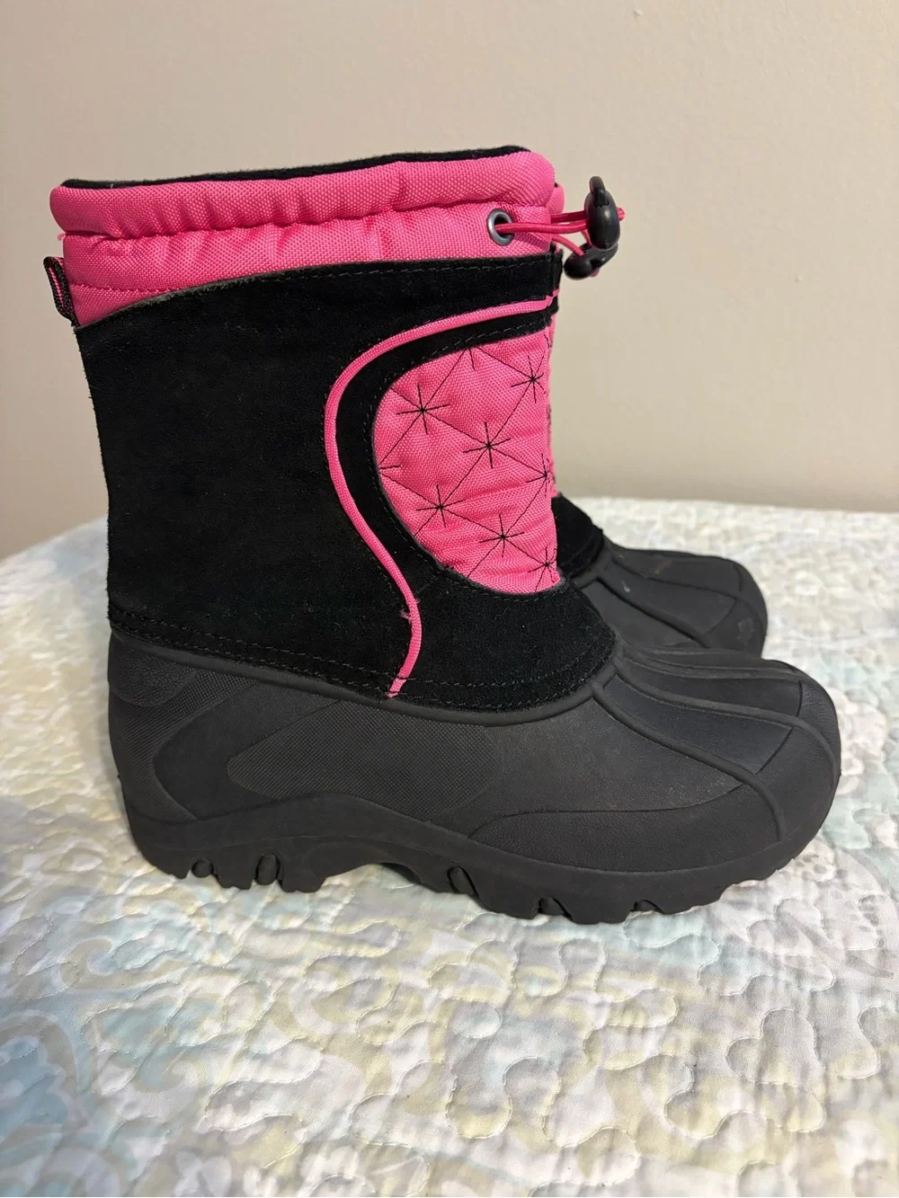 Sporto Pink and Black Winter Snow Boots